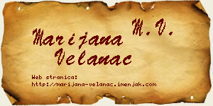 Marijana Velanac vizit kartica